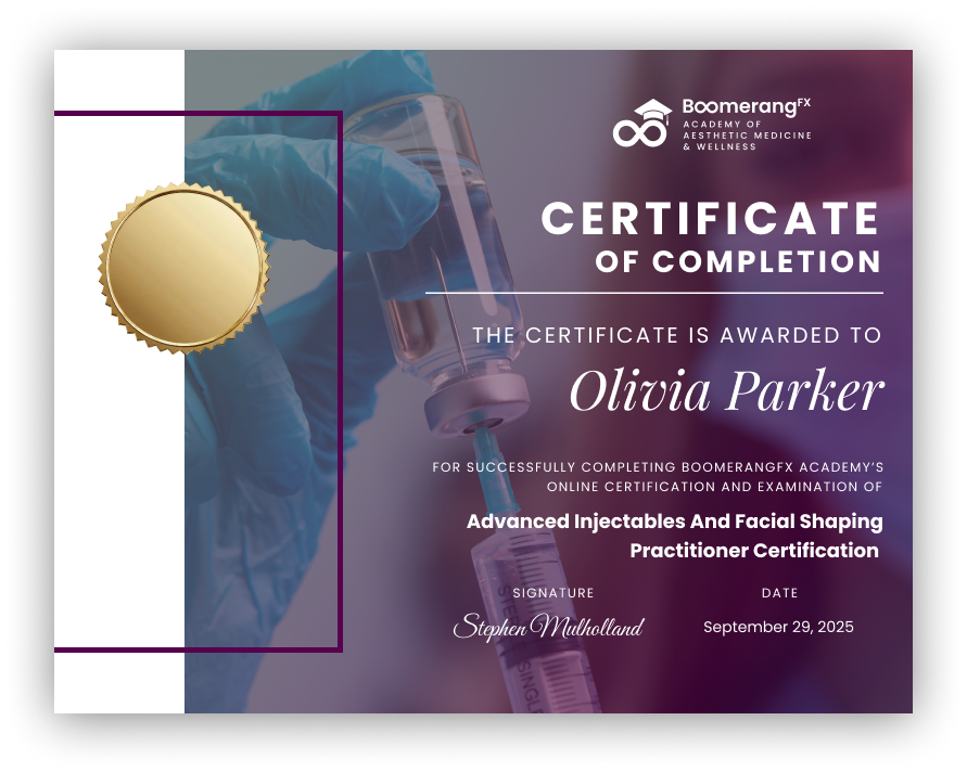 Injectables & Facial Shaping Practitioner Certification